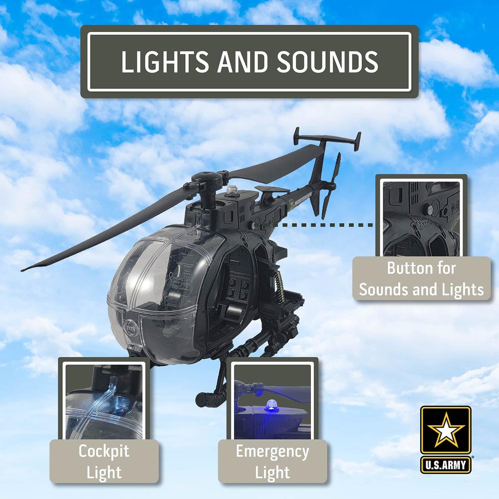 lollipop u.s. army night stalker helicopter with soldier figure and light/sound