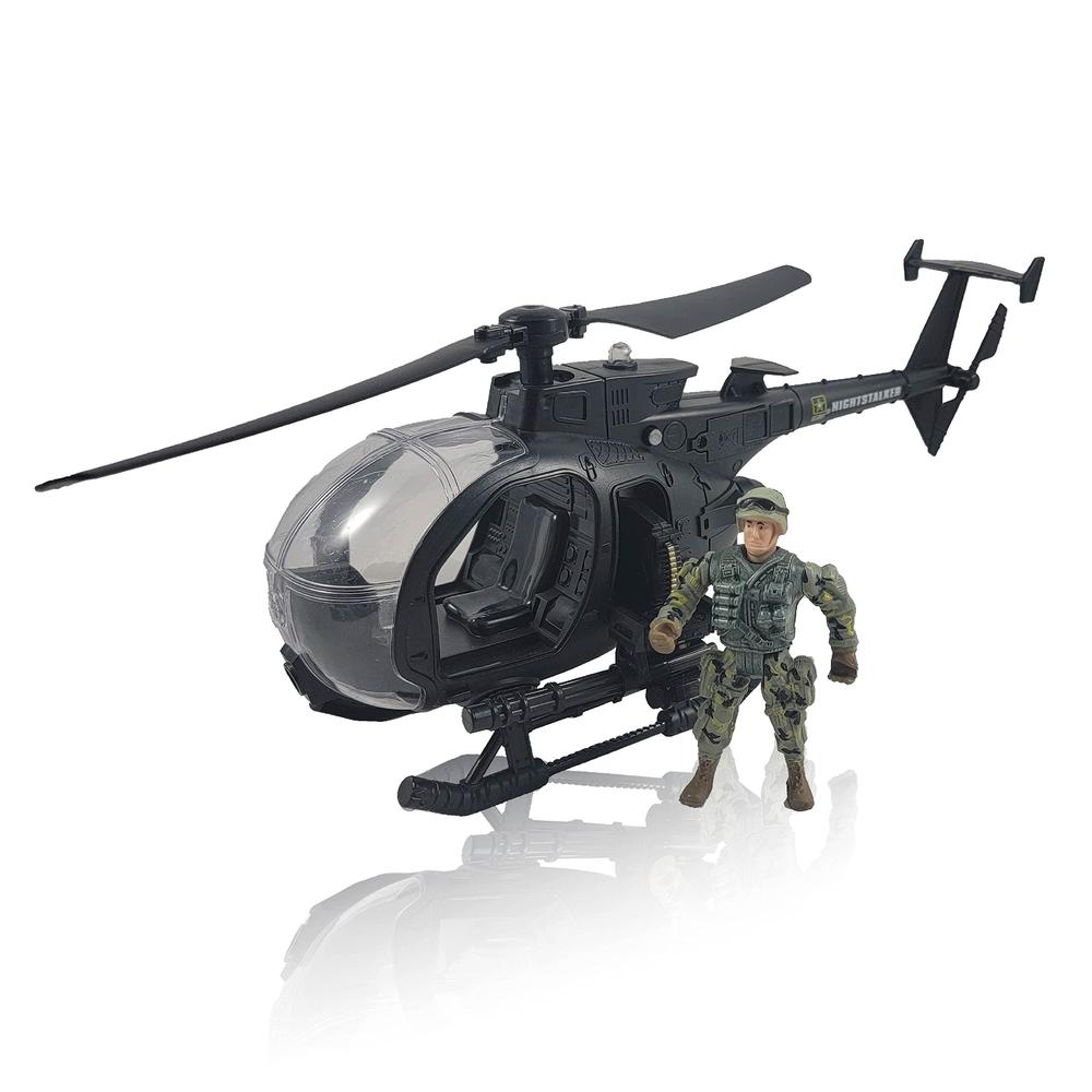 lollipop u.s. army night stalker helicopter with soldier figure and light/sound