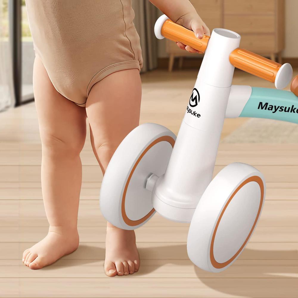 maysuke baby balance bike toys for 1 year old boys and girls gifts, toddler bike 10-24 month first birthday gift with 4 wheel