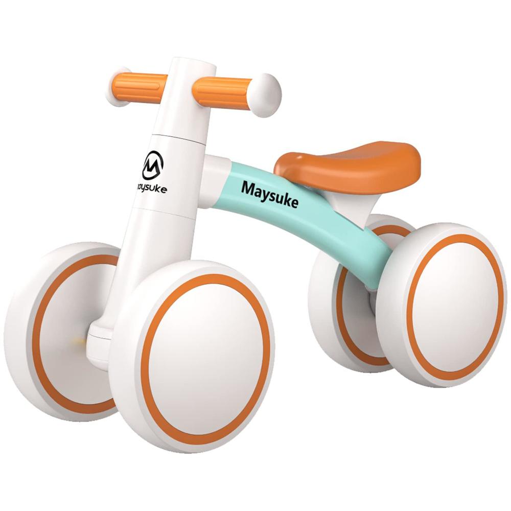 maysuke baby balance bike toys for 1 year old boys and girls gifts, toddler bike 10-24 month first birthday gift with 4 wheel