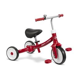 radio flyer triple play trike, toddler tricycle, balance bike and ride-on, ages 1-3, large