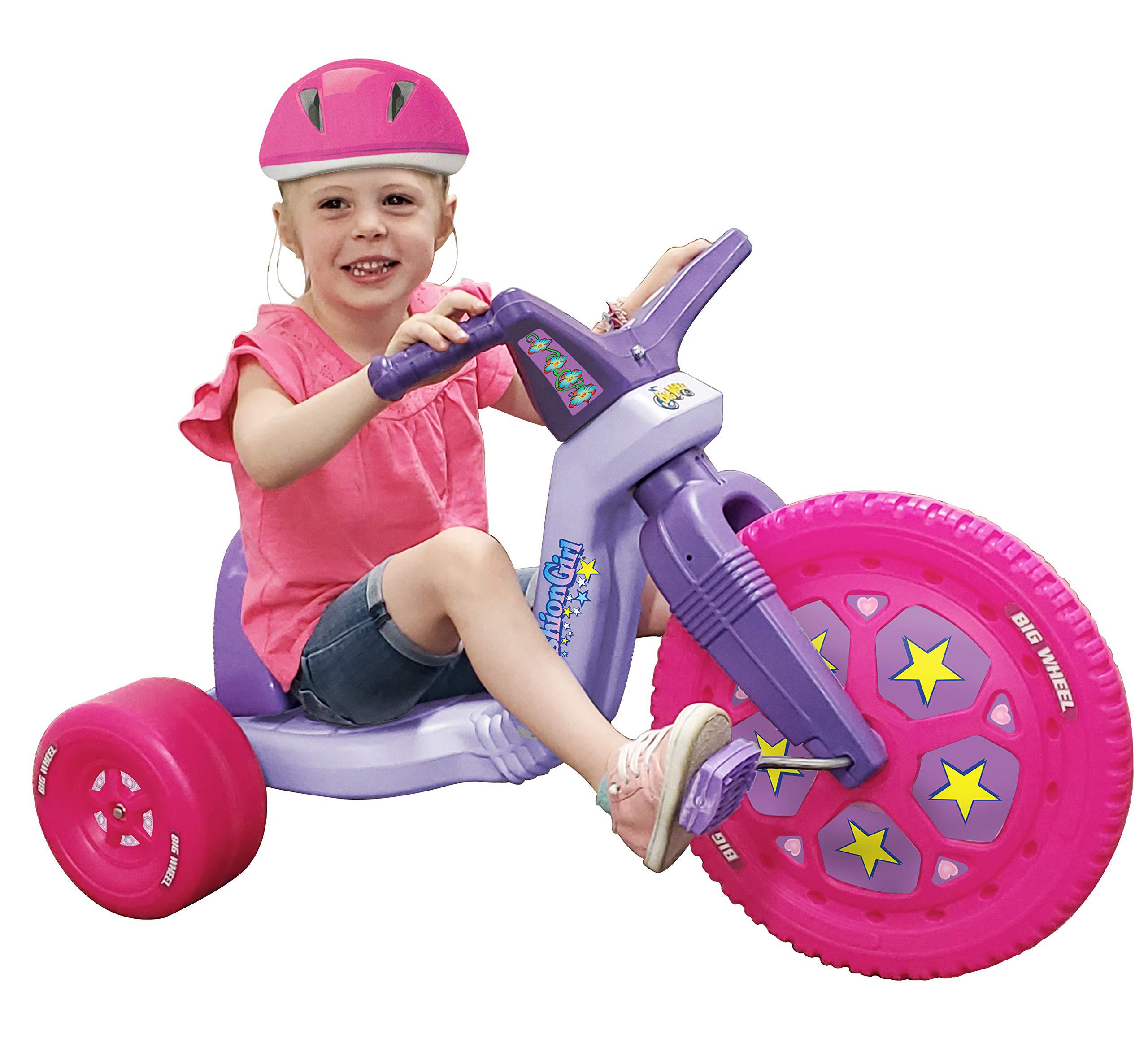 Big Wheels the original big wheel, pink-purple, giant 16" wheel ride on tricycle, 3 position seat - trike grows with child, kid powered 
