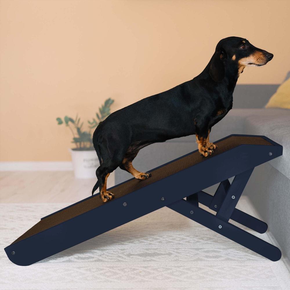 priorpet dog ramp for couch priorpet - birchwood foldable dog ramp for bed - landing platform seamlessly connects - anti-slip grip - p