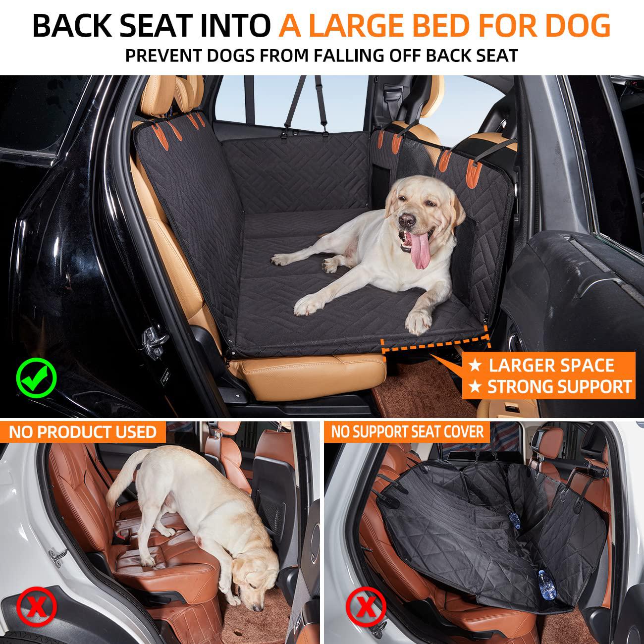 yjgf back seat extender for dogs,dog car seat cover for back seat bed inflatable for car camping air mattress,dog hammock for