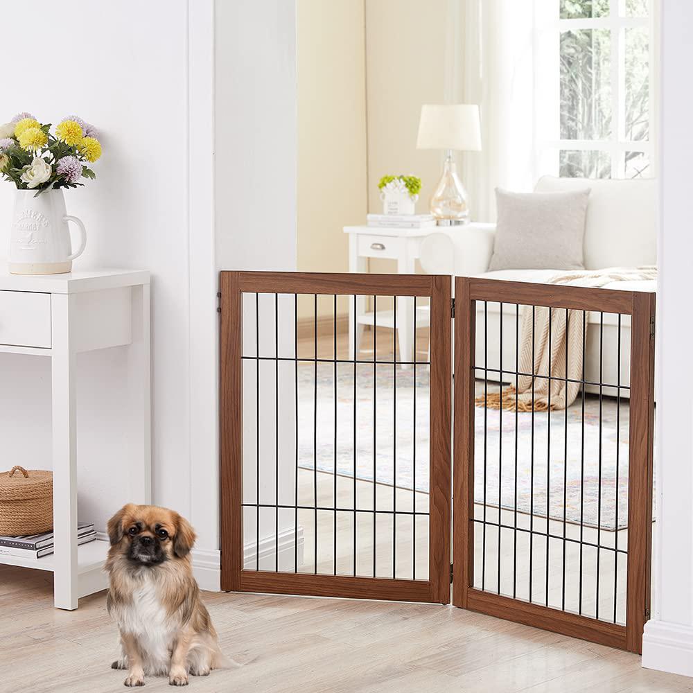 beenbkks extension panels for extra wide pet gate playpen, freestanding dog gate outdoor indoor use, foldable pet barrier fen
