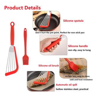 2Pcs Heat Resistant Basting Brush Silicone Food Brushes Practical
