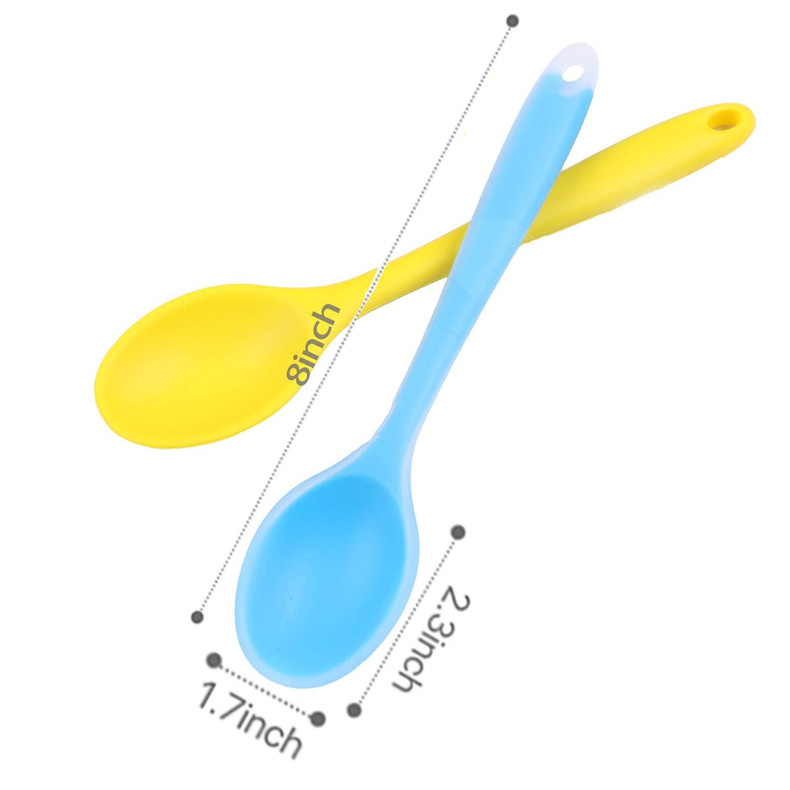 unp a kuscor 6 pieces silicone mixing spoons, 8 inch heat