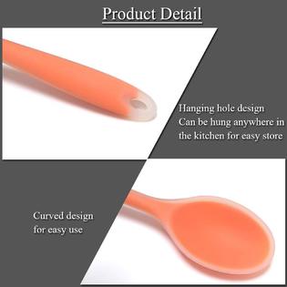 N //A 6pcs silicone mixing spoon, heat resistant silicone basting