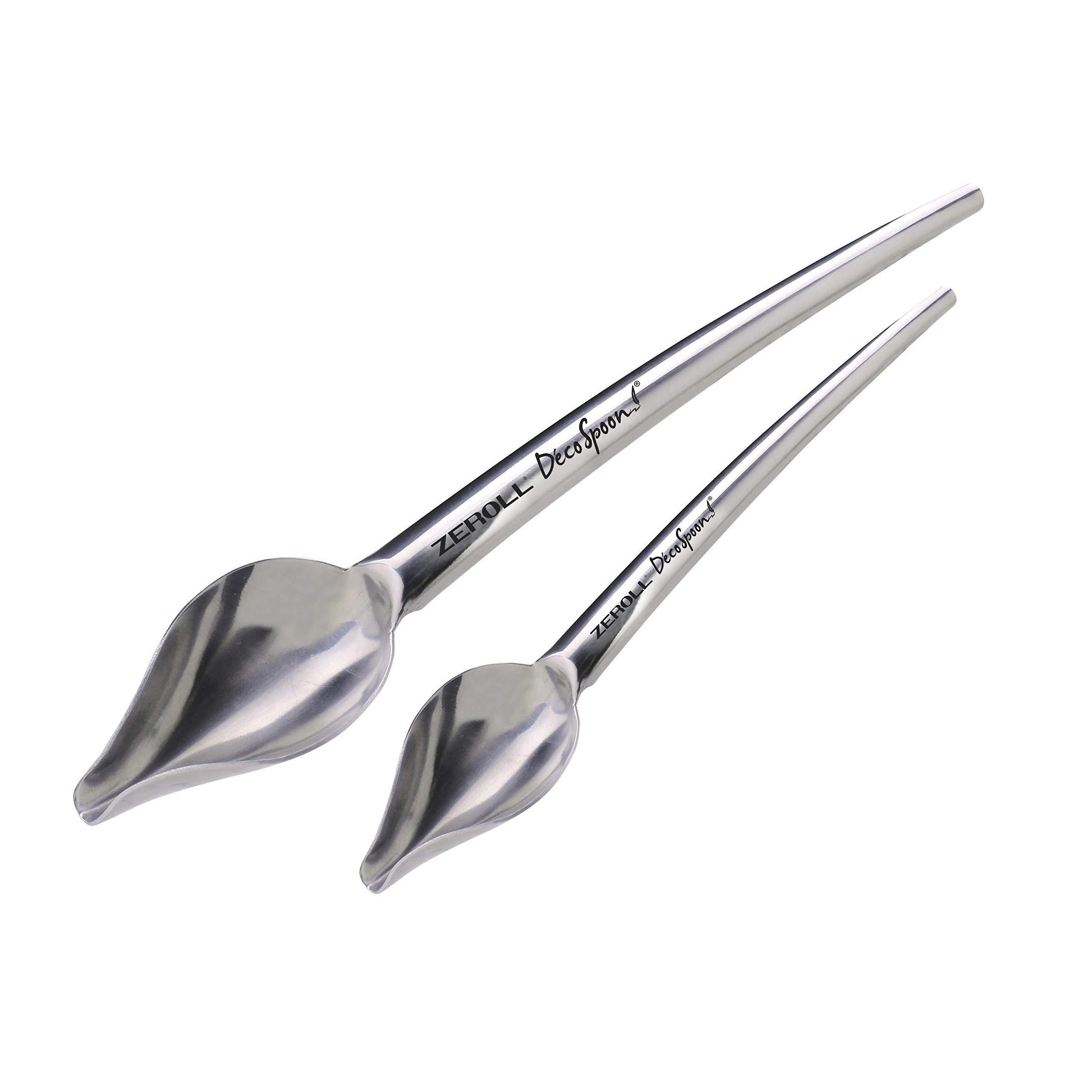 zeroll deco stainless steel spoon set, silver, 9-inch