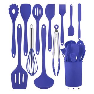 Pranski kitchen utensils set-12 pieces silicone cooking utensils set (dishwasher  safe) 392f heat resistant spatula set,kitchen utensi