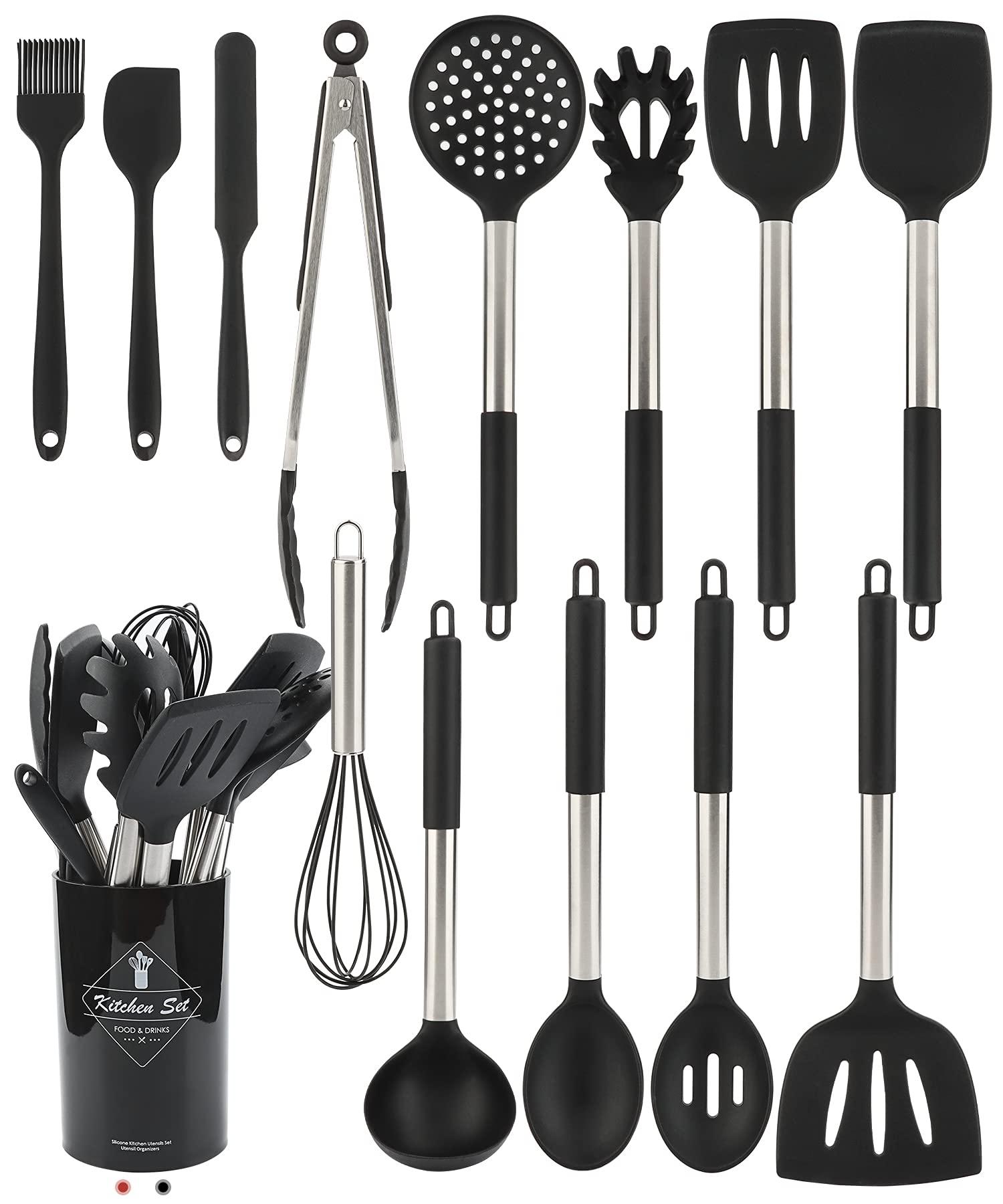 Pranski silicone cooking kitchen utensils set- 392? heat resistant
