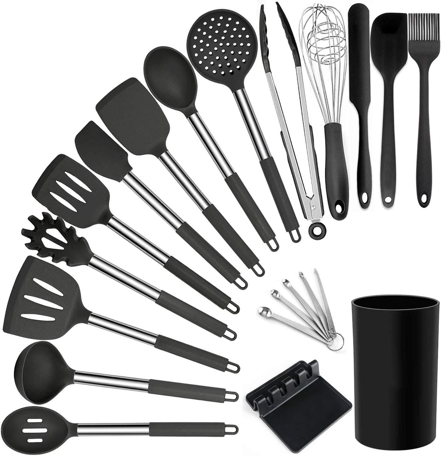 BECBOLDF kitchen utensils set - 21 silicone cooking utensils