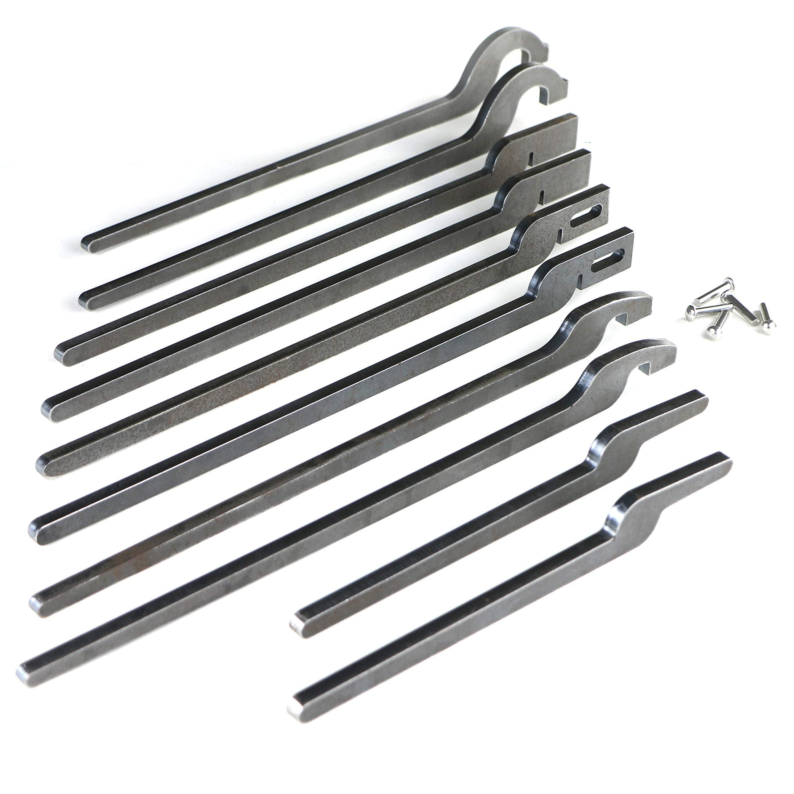 Topsair rapid tongs bundle set five types of diy blacksmith tongs rapid tongs bundle kit with stainless steel rivet