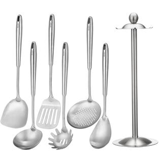 Standcn 304 stainless steel kitchen utensils set with holder - 7 pcs