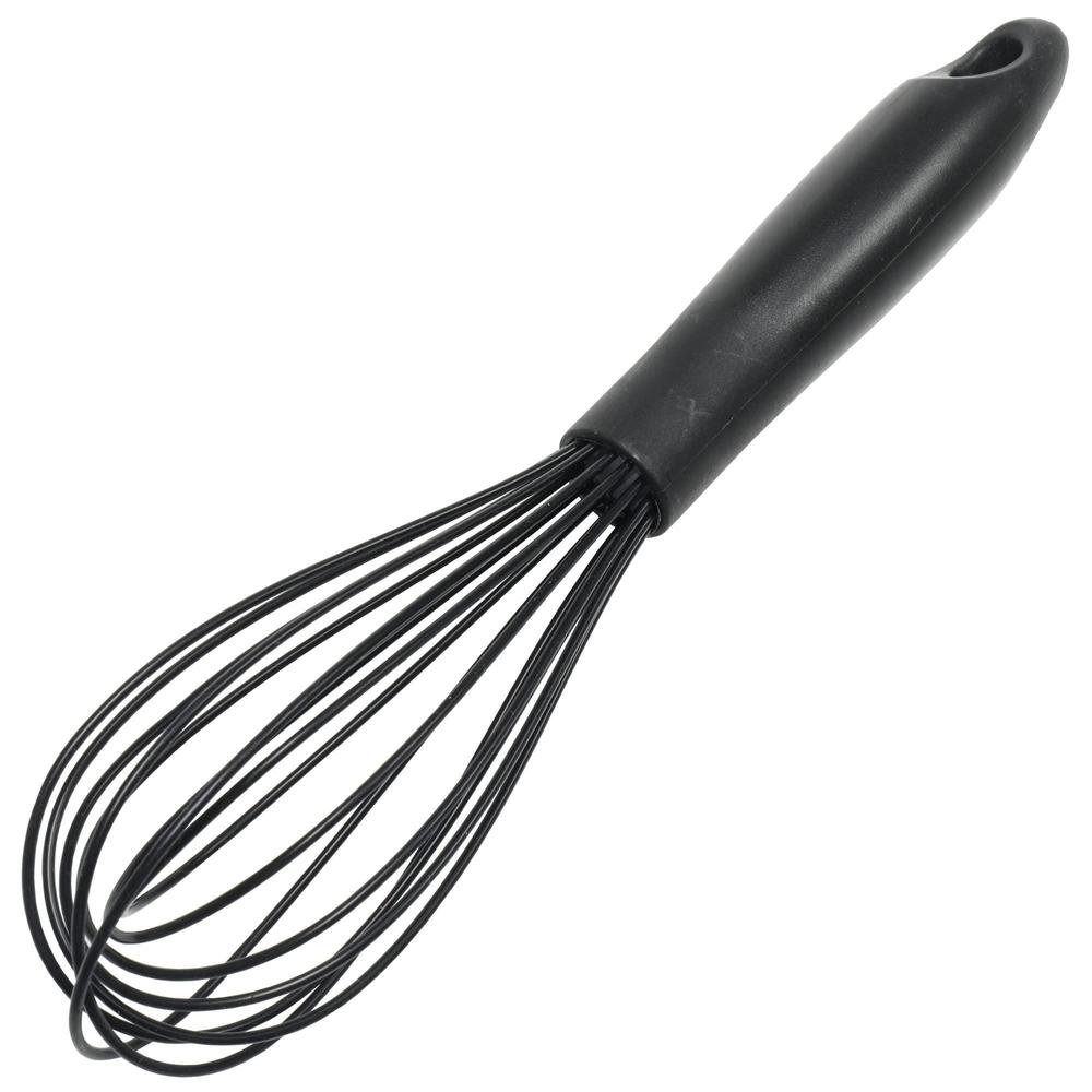 chef craft premium silicone wire cooking whisk, 10.5 inch, black