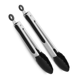 Weftnom kitchen tongs silicone cooking tongs:2 pack cooking