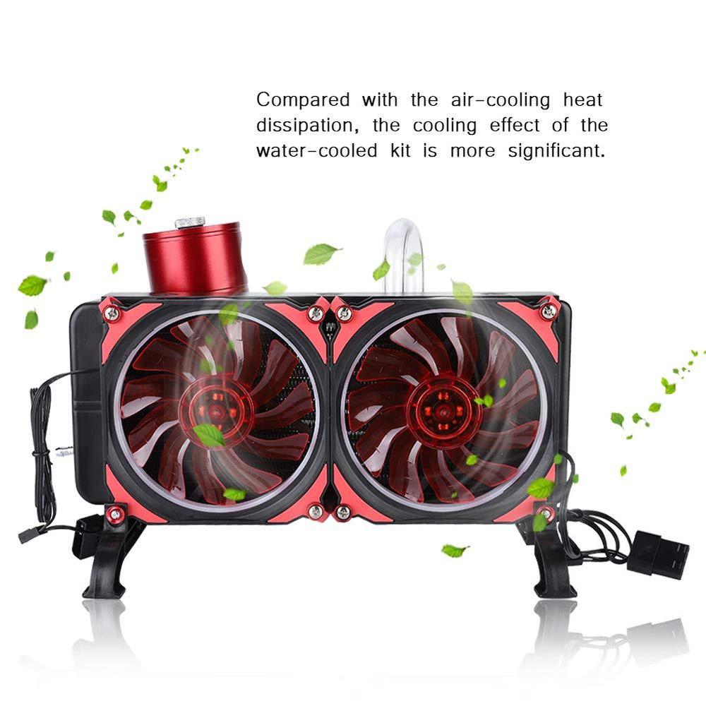 Wendry computer water-cooled set,pc water cooling kit,18 waterways all-in-one liquid cpu cooler kit with sc600 water pump,water tank