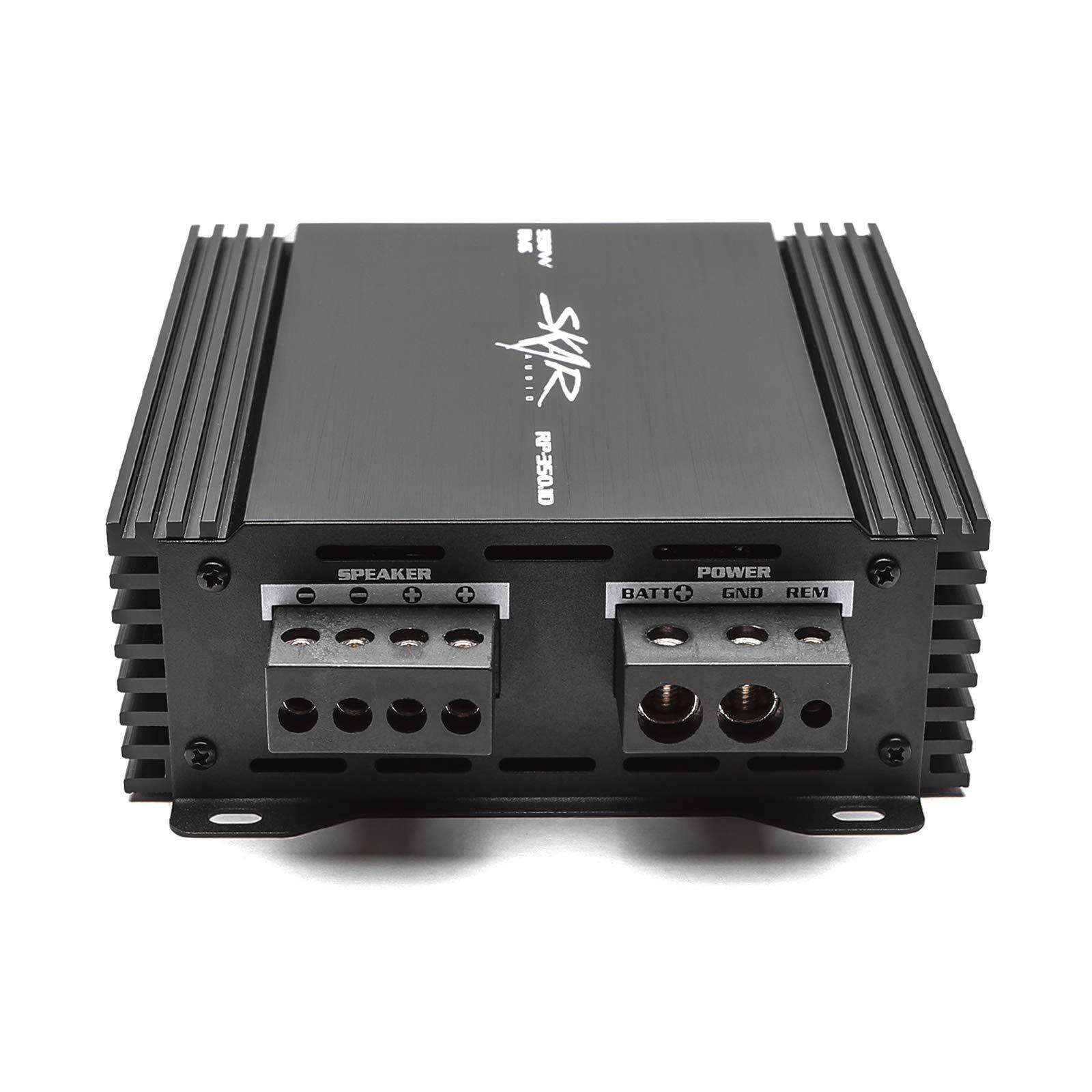 skar audio rp-350.1d monoblock class d mosfet amplifier with remote subwoofer level control, 350w