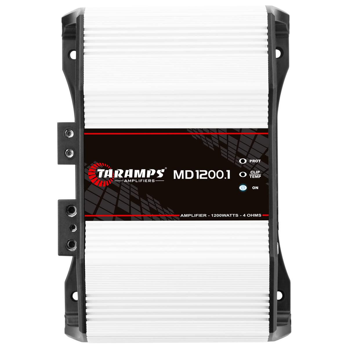 taramps md 1200.1 full range amplifier 1200 watts rms 4 ohms 1 channel high efficiency mono amplifier class d, bass boost car