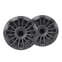 mb quart nh2-116 nautic 6.5 inch marine compression horn speakers. black, silver and white grills included