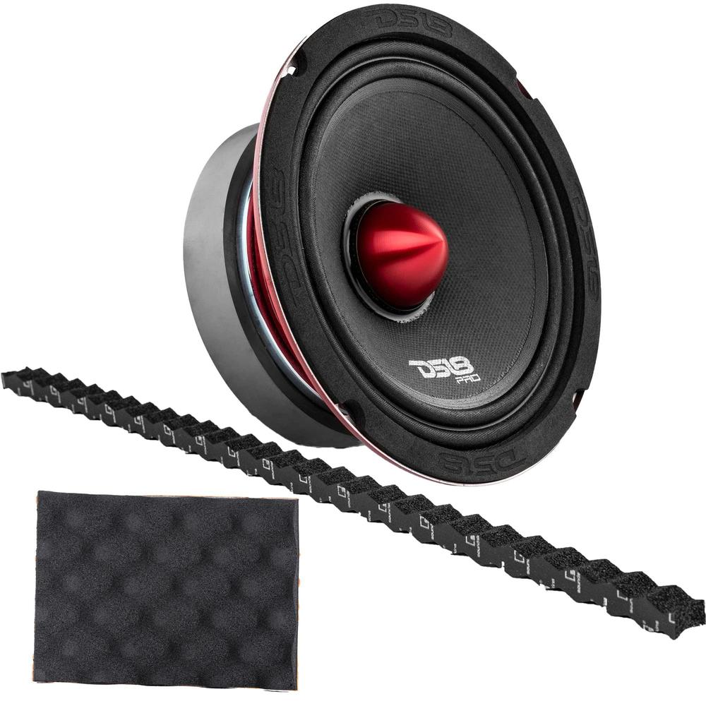 soundskins sound system bundle ds 18 pro-x6.4bm 6.5" loudspeaker 500w max/250w rms midrange car or truck door speaker with wa