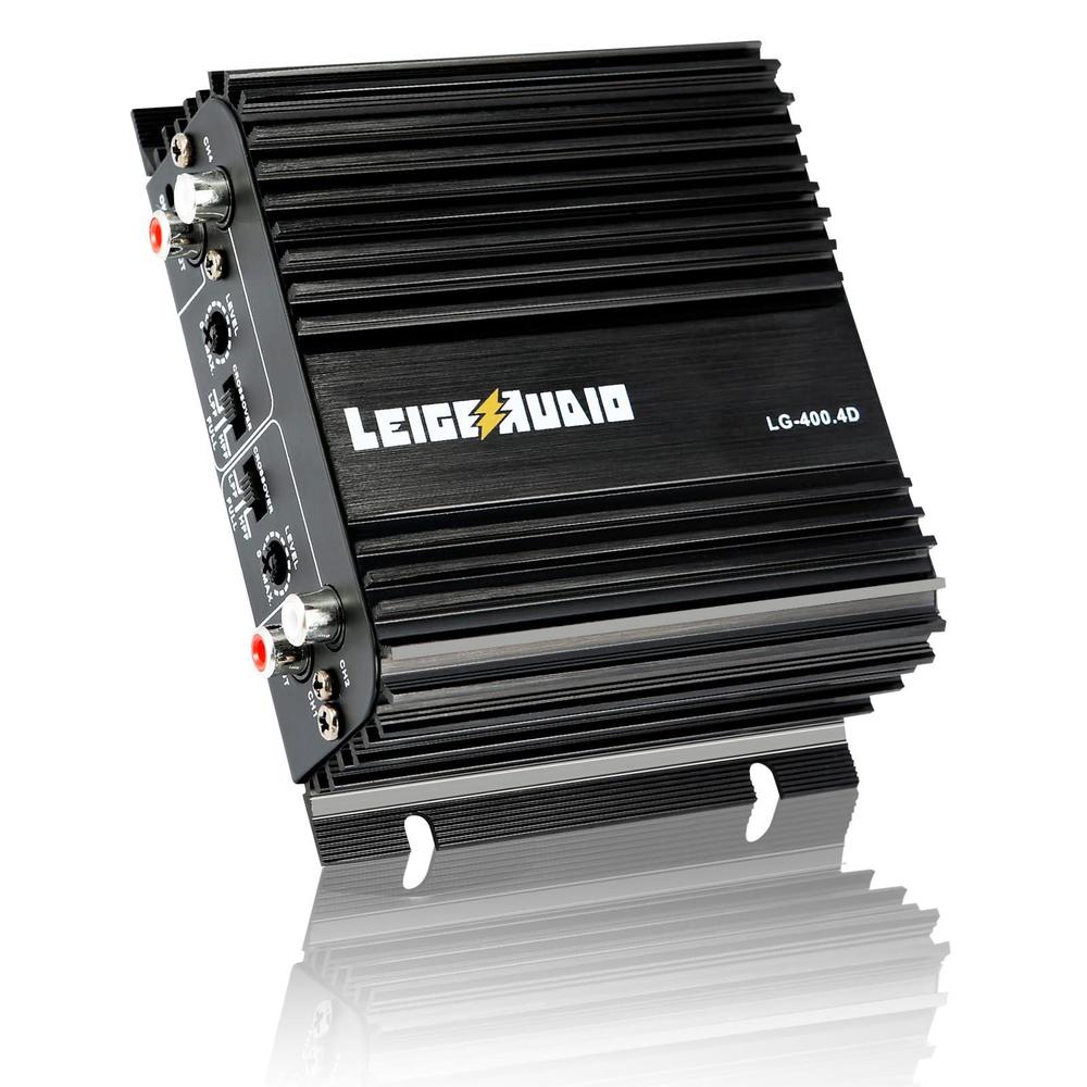 leigesaudio lg-400x4 full range 2 ohms 4 channels 400 watts rms class d car audio amplifier multichannel amp