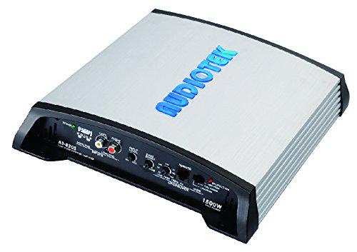 audiotek at820s 2 channels class ab 2 ohm stable 1500w stereo power car amplifier w/bass control