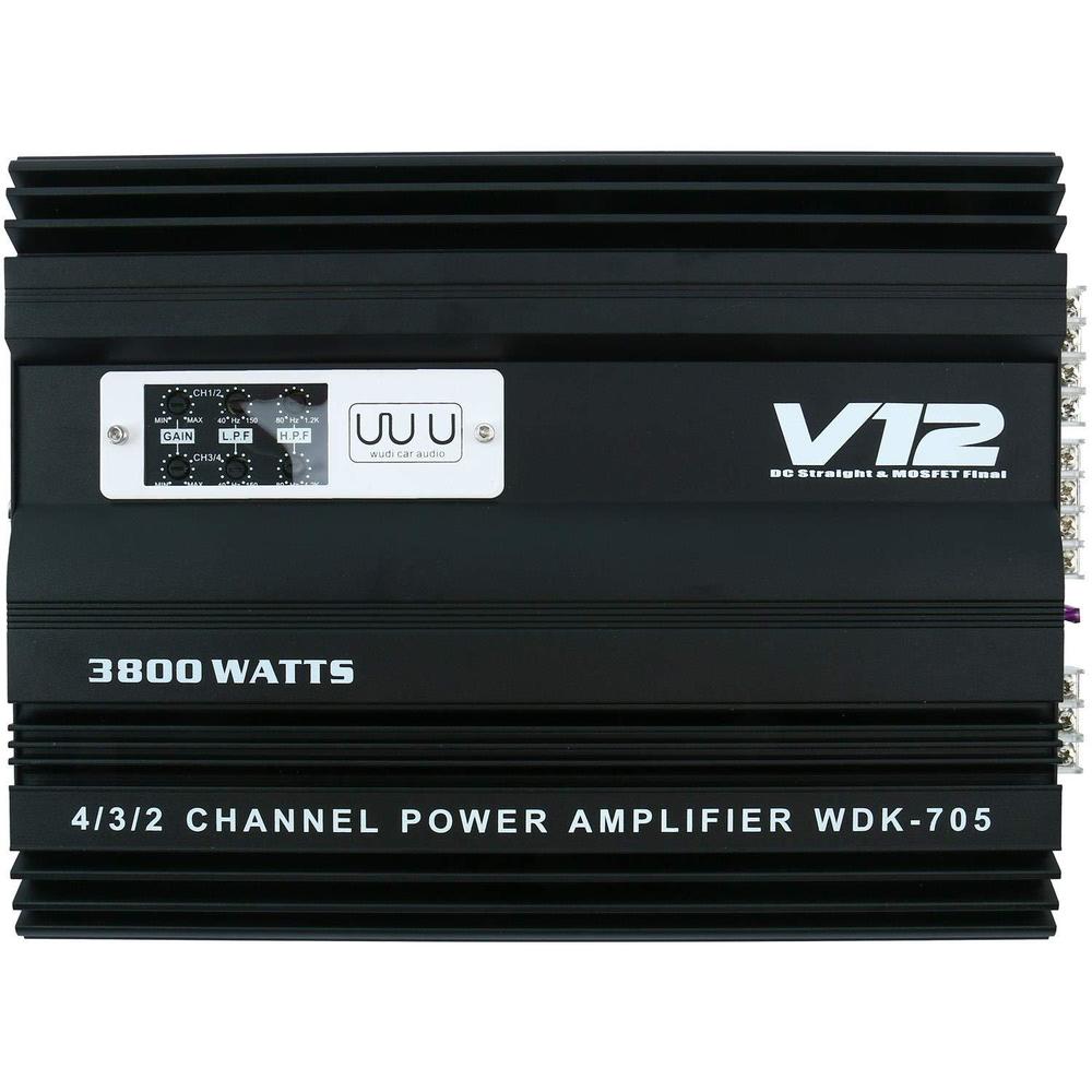 YaeCCC 4 channel high power amplifier - slim stereo 4 channel car audio stereo amplifier amp 4ohm