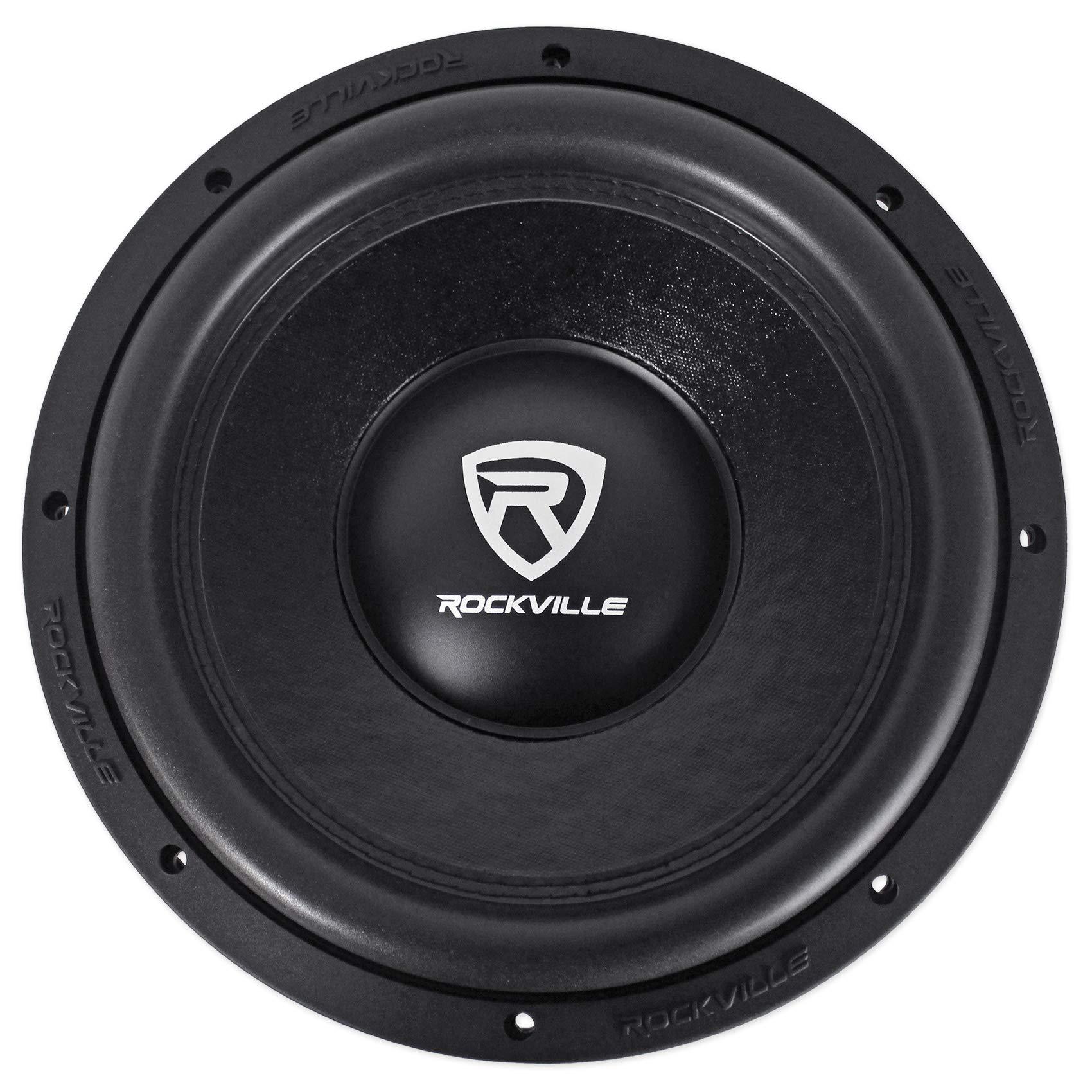 rockville w12k6d2 v2 12" 2400w peak car audio subwoofer dual 2-ohm sub 600w rms cea rated, black