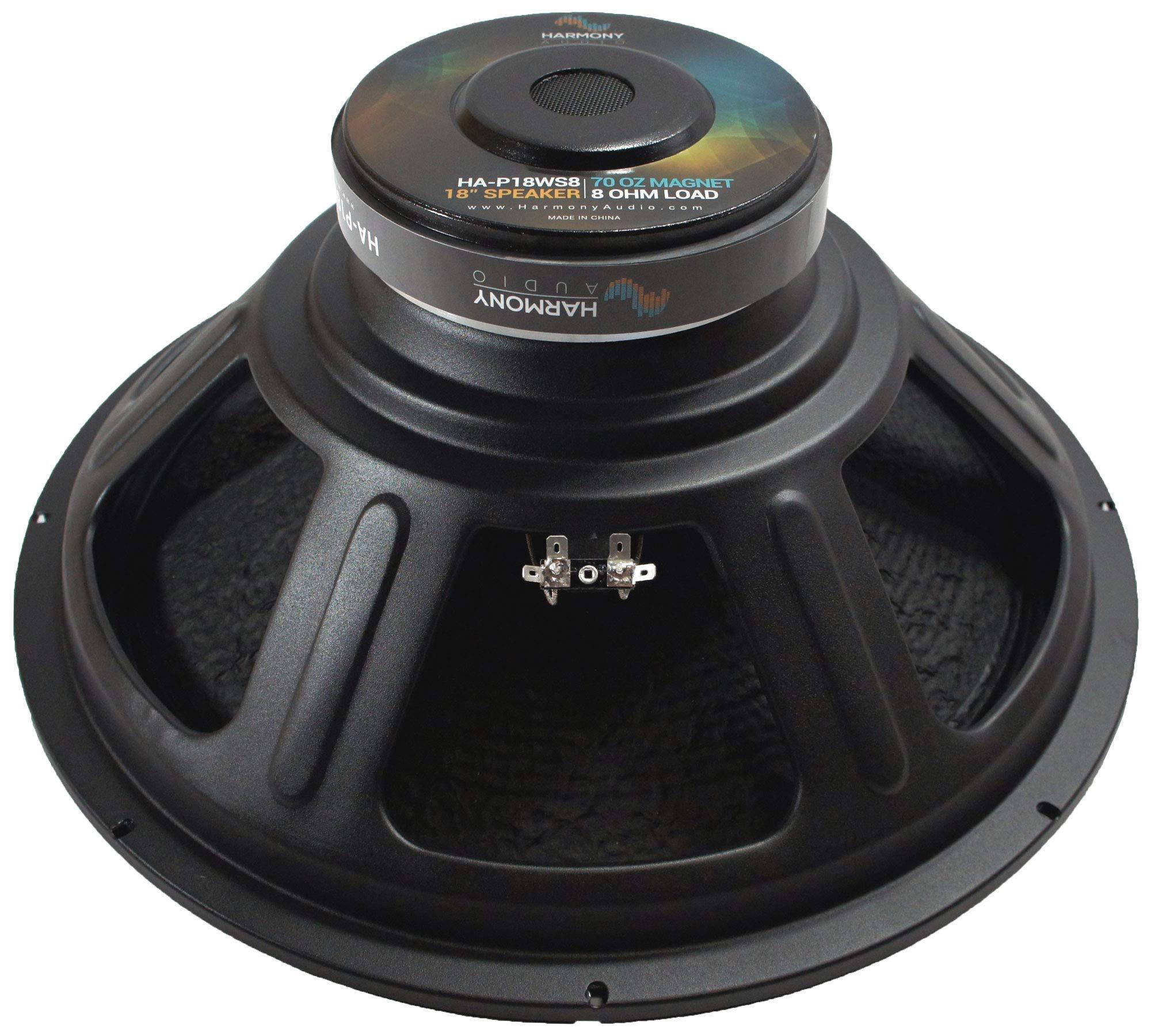 Harmony Audio harmony ha-p18ws8 replacement 18" pa speaker woofer compatible with ev elx118p sub