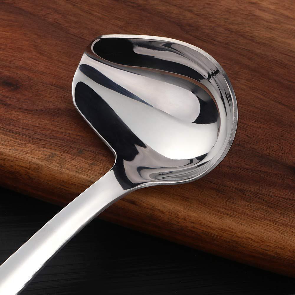 Buy Go! sauce ladle, buygo drizzle spoon with spout gravy soup ladle, stainless steel kitchen utensil, mirror polish & dishwasher saf