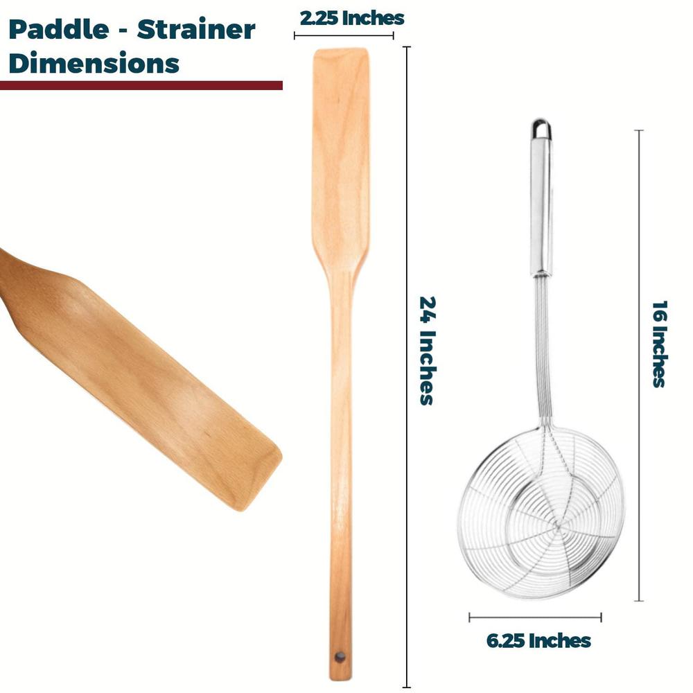 Ven-Trap extra long 24 inch wooden paddle + 16 inch stainless steel ...