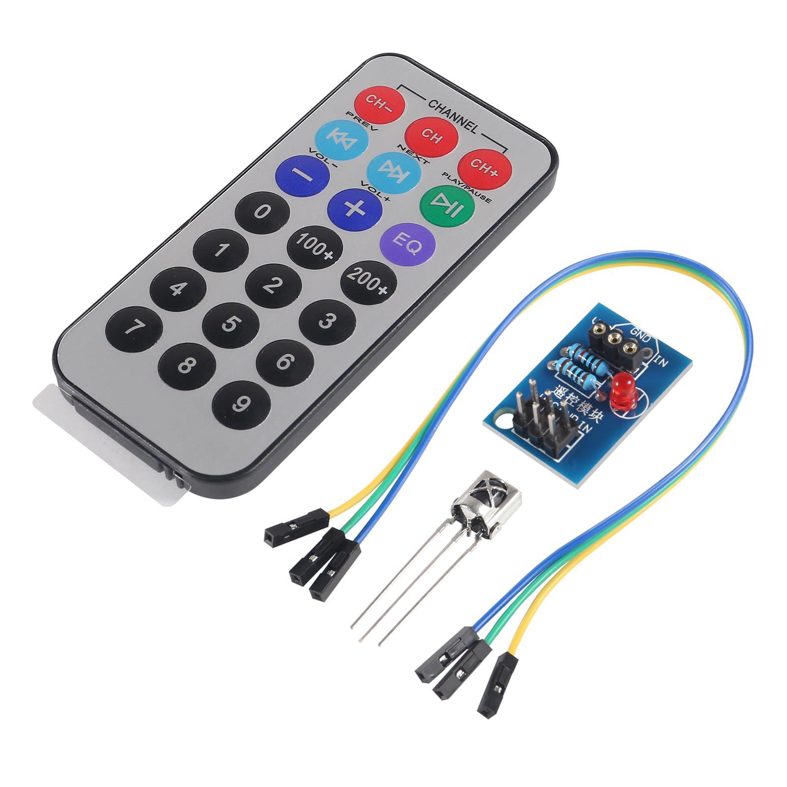 shutao 6 set mcu infrared remote control module receiver head hx1838 nec coding ir remote control sensor module with cable for toy c