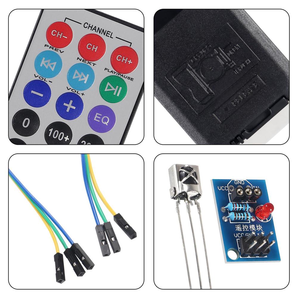 shutao 6 set mcu infrared remote control module receiver head hx1838 nec coding ir remote control sensor module with cable for toy c