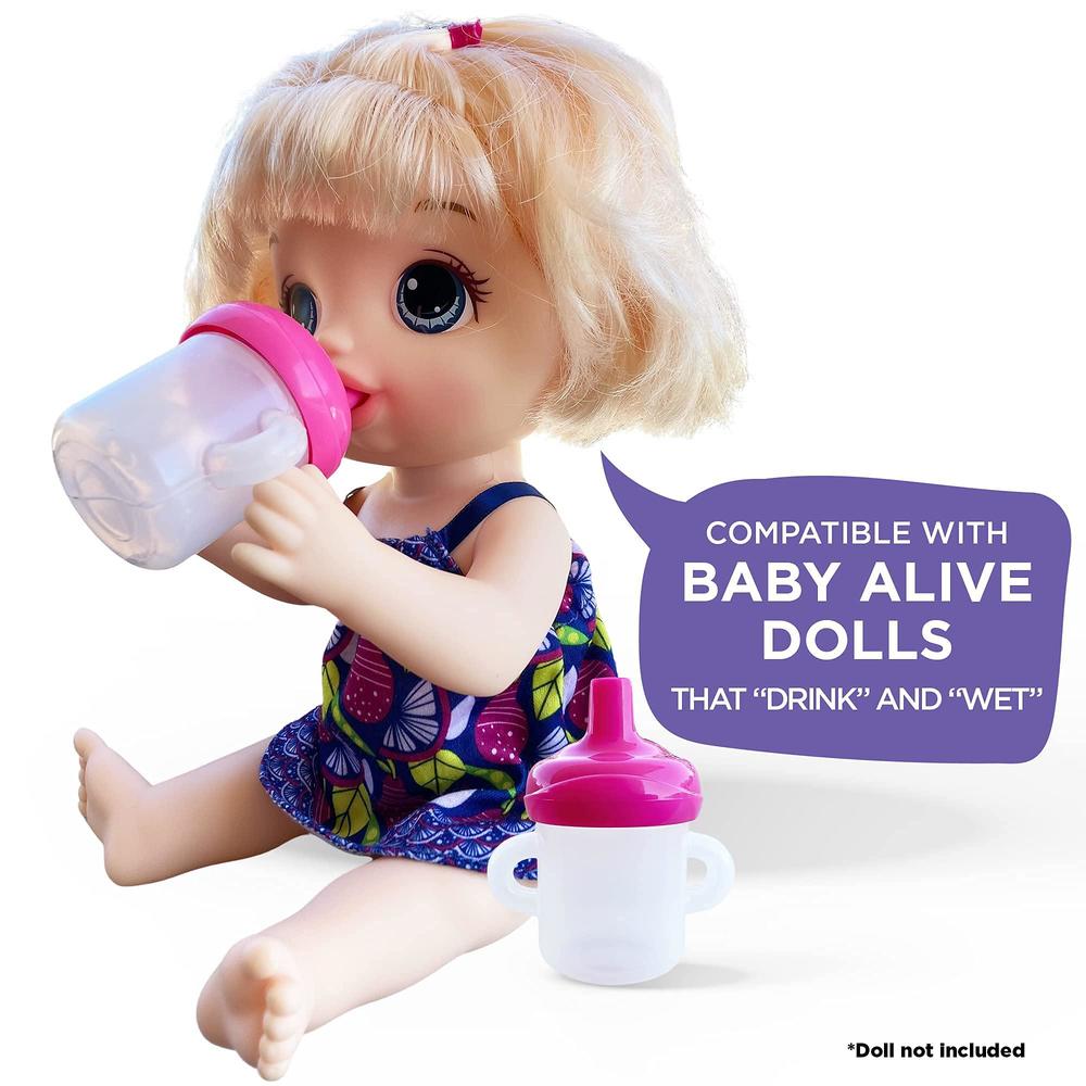 doll buddies doll sippy cup for baby alive dolls | sippy cup baby doll accessories compatible with baby alive dolls that drin