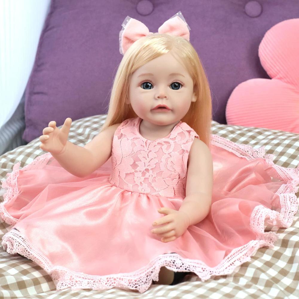 Lifereborn lifelike reborn baby dolls - 18-inch realistic newborn baby dolls girls soft vinyl silicone real life baby doll with doll acc