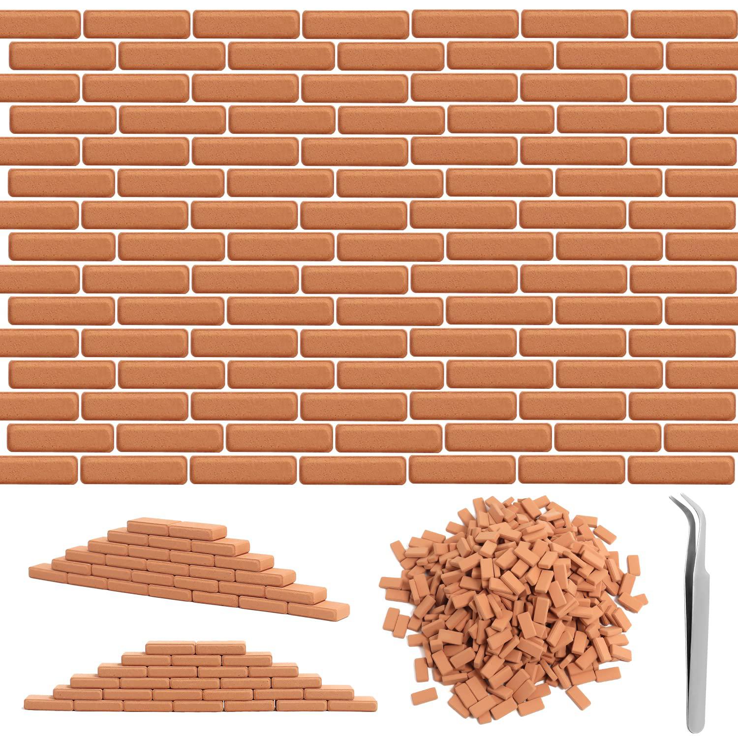 darovly 500pcs mini bricks mini red wall realistic tiny bricks