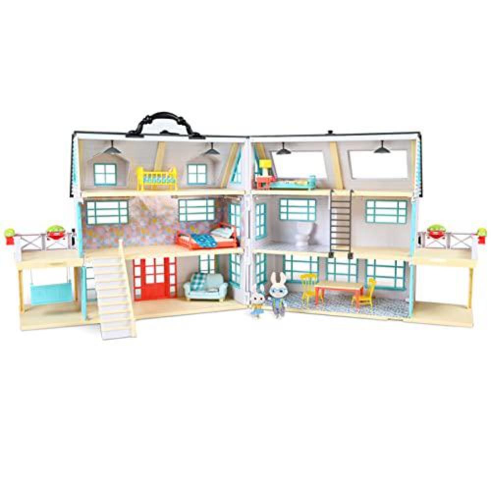 sunny days entertainment honey bee acres buzzby farmhouse - 49 furniture accessories with 2 exclusive figures | 15 inch dollh