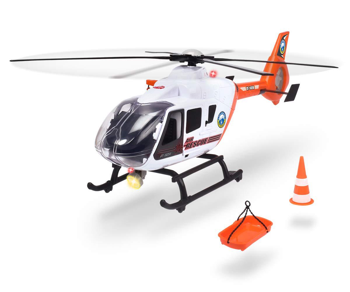dickie toys light and sound sos rescue helicopter with moving rotor blades, 25"