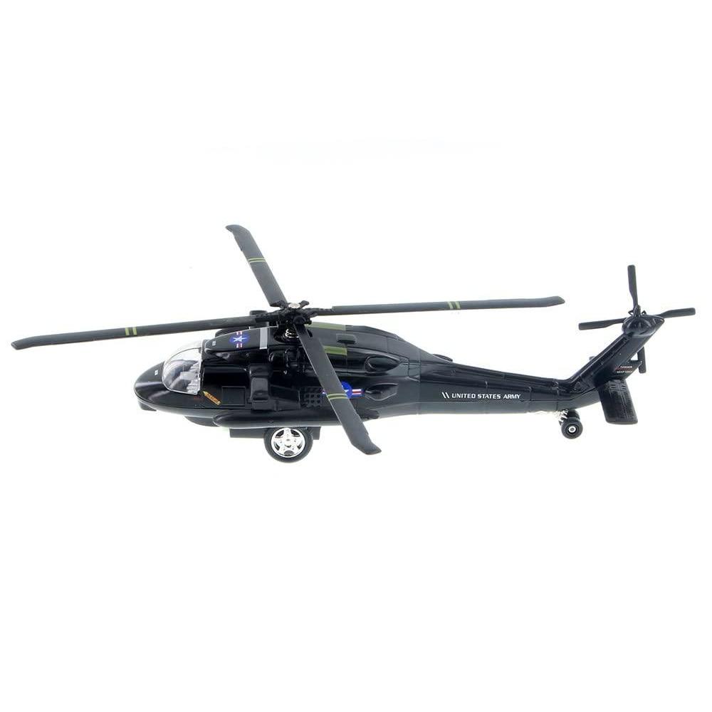 playmaker toys u.s. army sikorsky uh-60 black hawk helicopter 10" die cast metal model toy (colors may very)