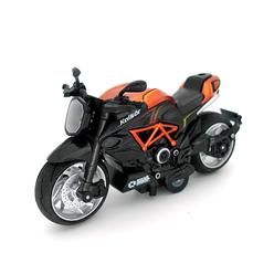 ming ying 66 kids toy motorcycle - 1:12 scale motorcycle toy with sound and light,motorcycle toys for boys age 3-12 (orange)