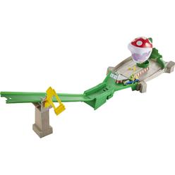 Hot Wheels Mario Kart Piranha Plant Slide Track with Mario Kart 1:64 scale vehicles and nemesis from video game gift for kids 3 