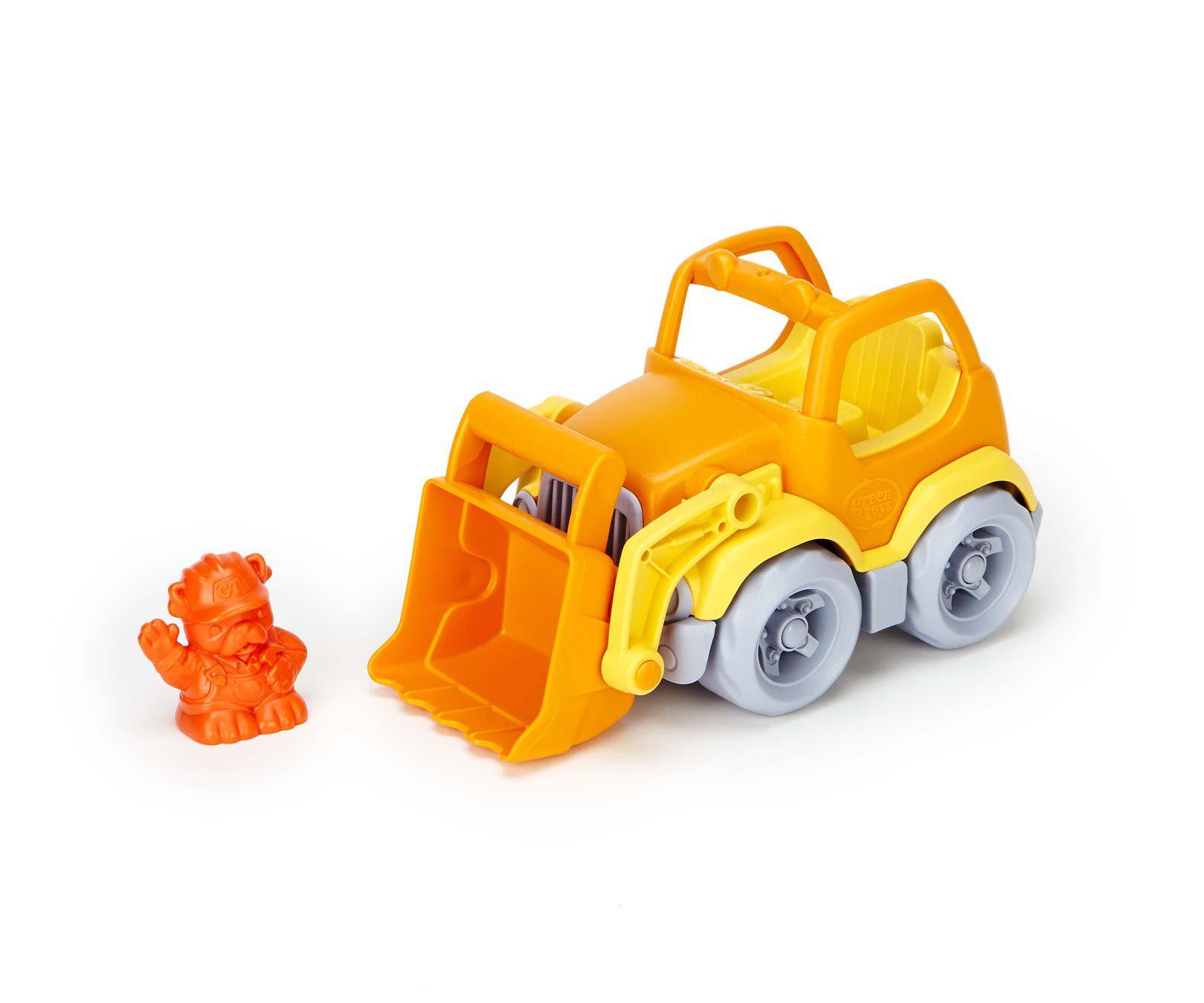 green toys scooper construction truck, yellow/orange