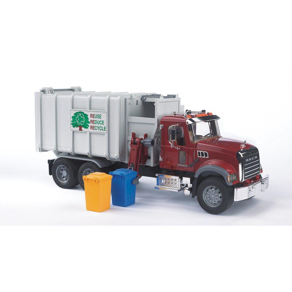 Bruder Toys bruder 02811 mack granite side loading garbage truck