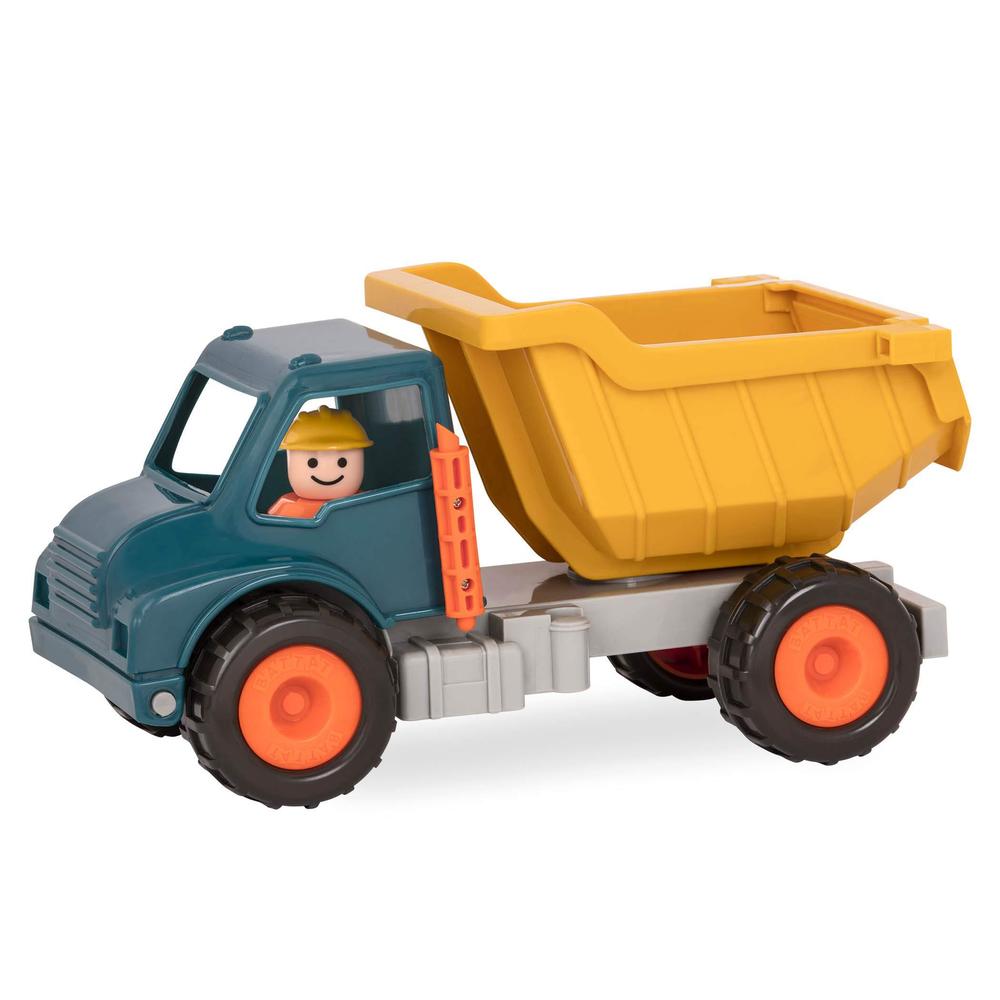 battat - dump truck with working movable parts and 1 driver - construction vehicle toy trucks for toddlers 18m+