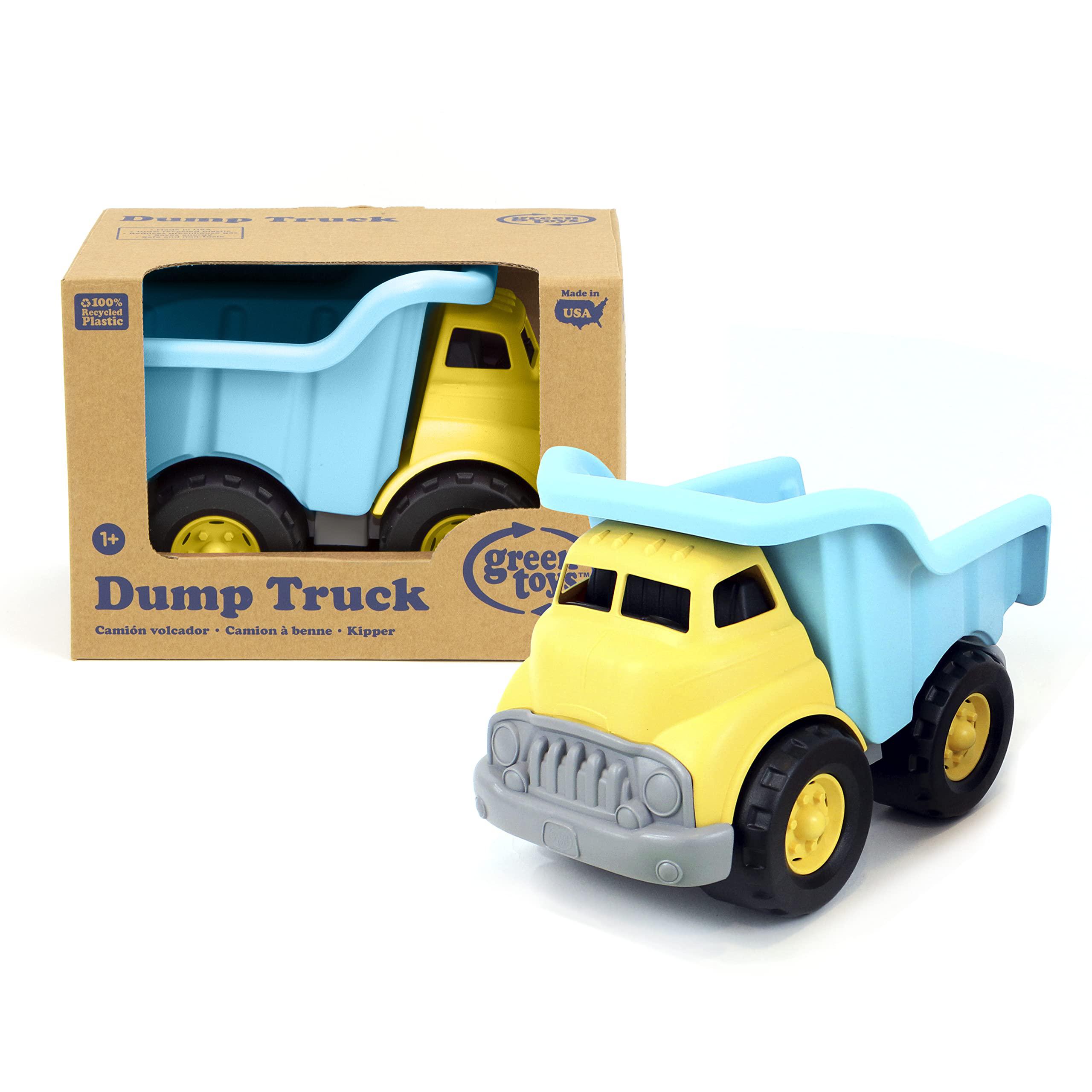 green toys dump truck - turquoise/yellow