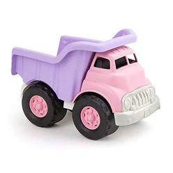 green toys dump truck, pink/purple cb - pretend play, motor skills, kids toy vehicle. no bpa, phthalates, pvc. dishwasher saf