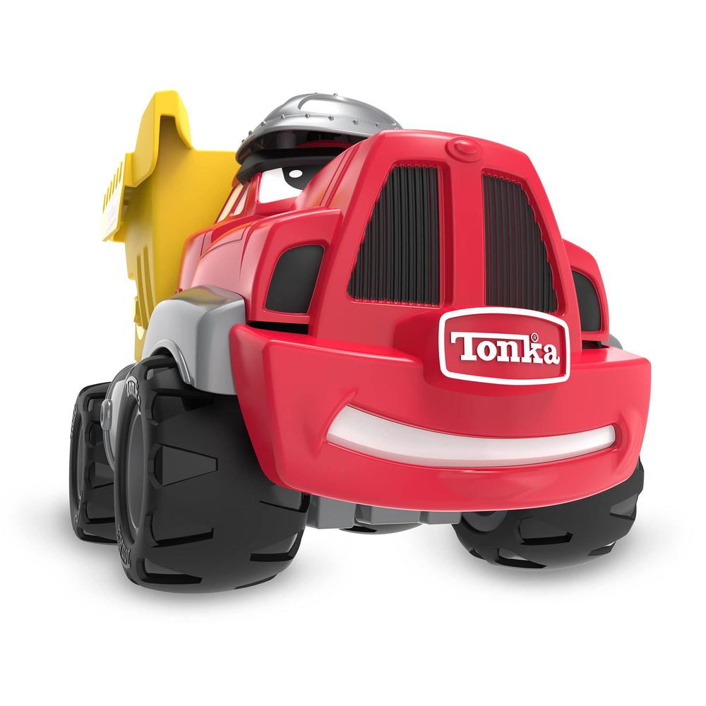 tonka chuck, my talking truck, frustration free packaging, boy toy trucks for 2 3 4 5 6 year old boy girl toddler, vehicle co