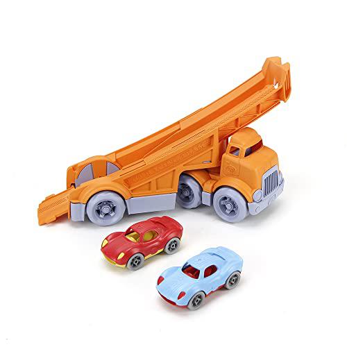 green toys racing truck w/ 2 racers
