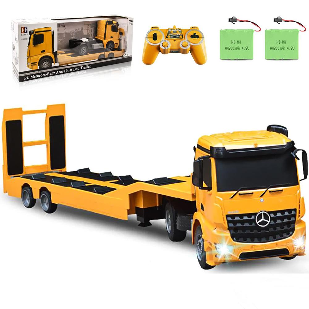 double e rc semi truck mercedes-benz licensed rc truck excavator toys rc tractor remote control trailer truck electronics con